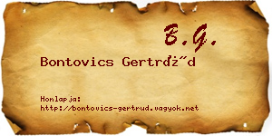 Bontovics Gertrúd névjegykártya